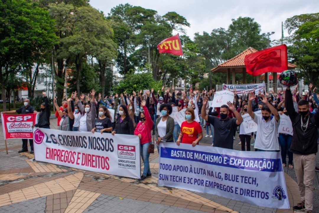 Centrais sindicais e movimentos da RMVale fazem ato no 1º de Maio